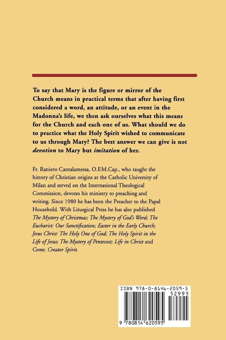 Rückseite: 9780814620595 | Mary | Mirror of the Church | Raniero Cantalamessa | Taschenbuch