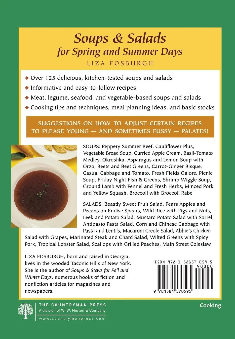 Rückseite: 9781581570595 | Soups and Salads for Spring and Summer Days | Kid-Pleasing Recipes