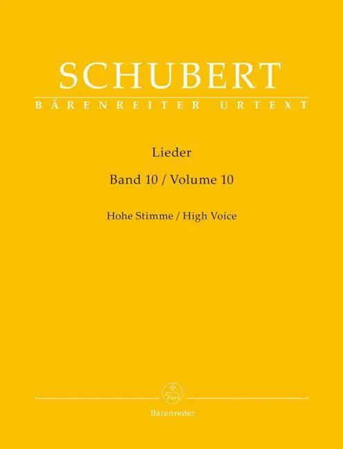 Cover: 9790006530595 | Lieder, Band 10 für hohe Stimme | Singpartitur | Franz Schubert | Buch