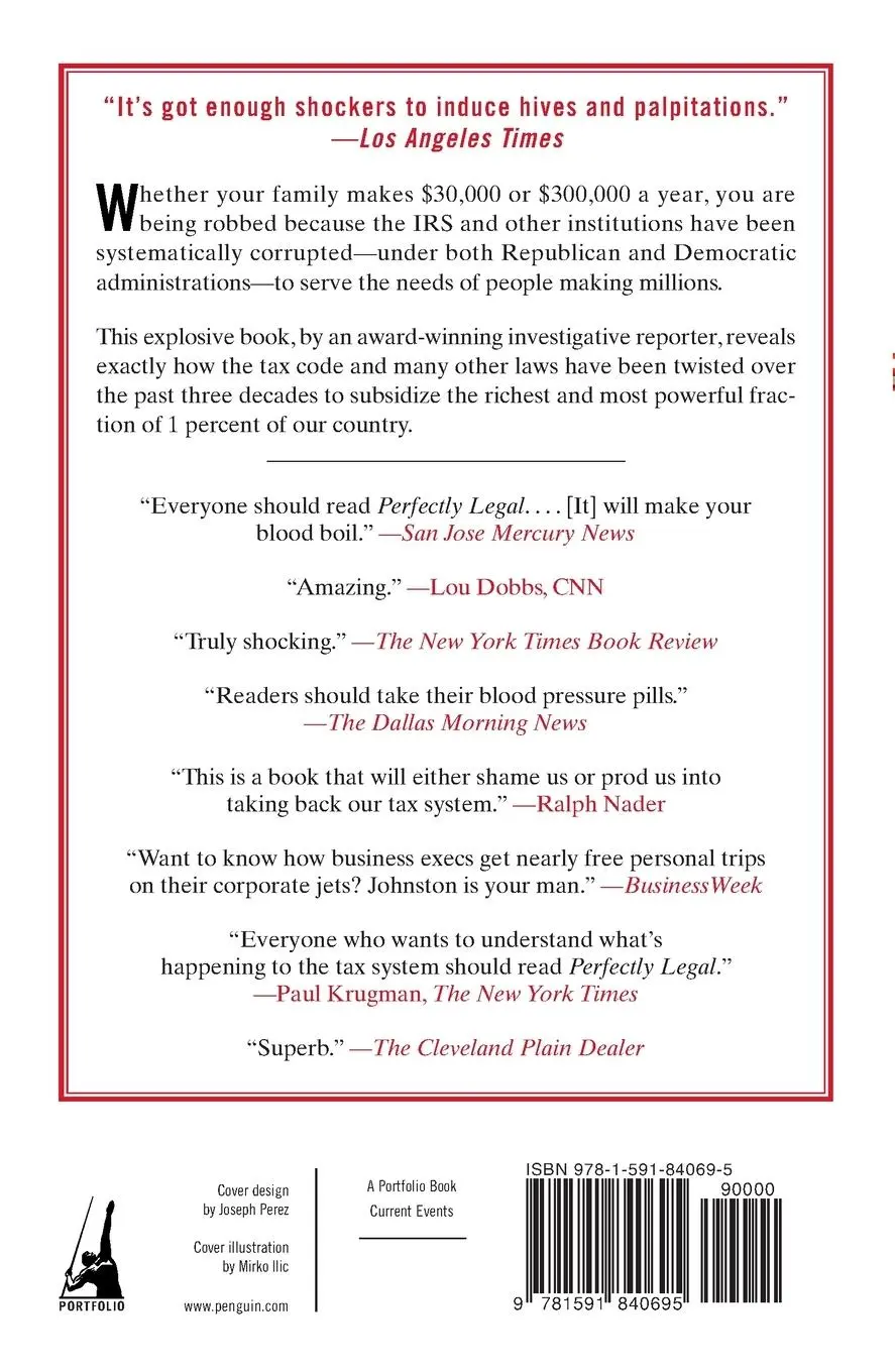 Rückseite: 9781591840695 | Perfectly Legal | David Cay Johnston | Taschenbuch | Englisch | 2005