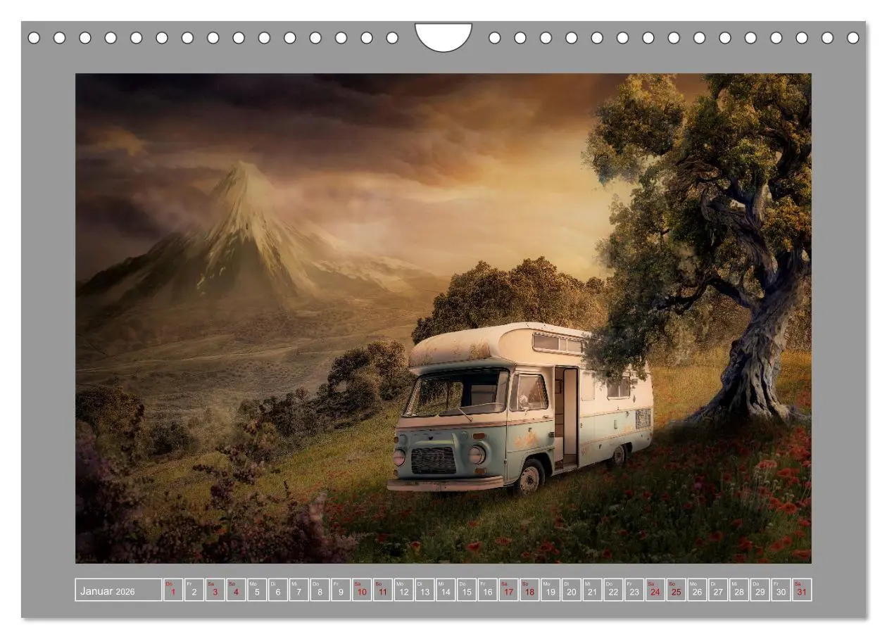 Bild: 9783457540695 | Camping macht glücklich! (Wandkalender 2026 DIN A4 quer), CALVENDO...