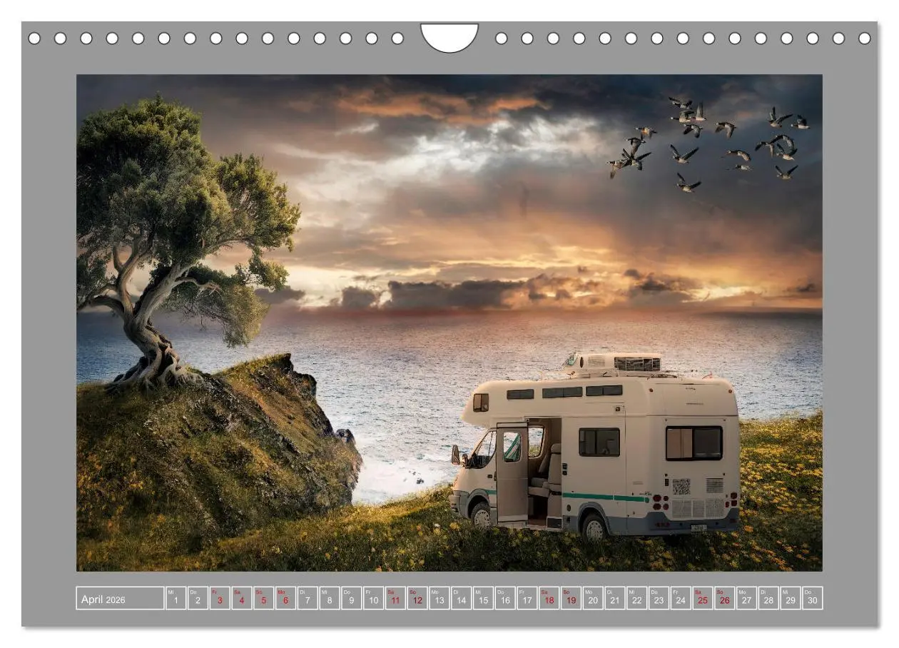 Bild: 9783457540695 | Camping macht glücklich! (Wandkalender 2026 DIN A4 quer), CALVENDO...