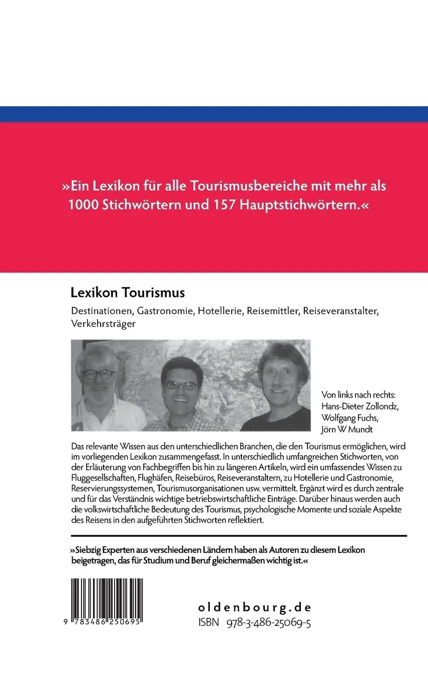 Rückseite: 9783486250695 | Lexikon Tourismus | Wolfgang Fuchs (u. a.) | Buch | Deutsch | 2008