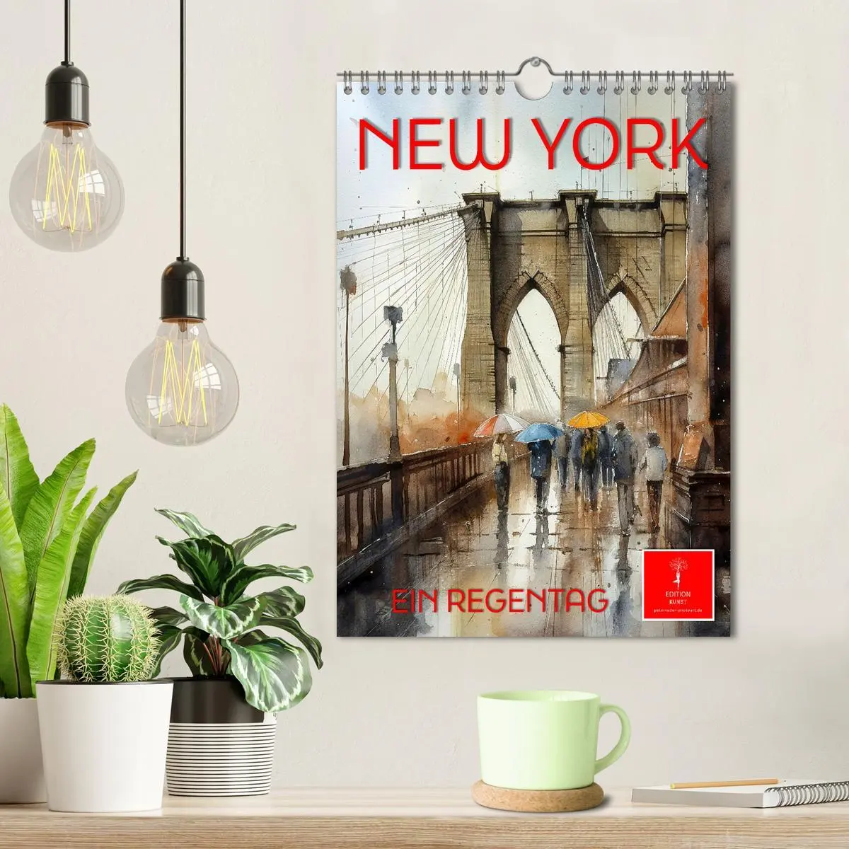 Bild: 9783516320695 | New York - ein Regentag (Wandkalender 2026 DIN A4 hoch), CALVENDO...
