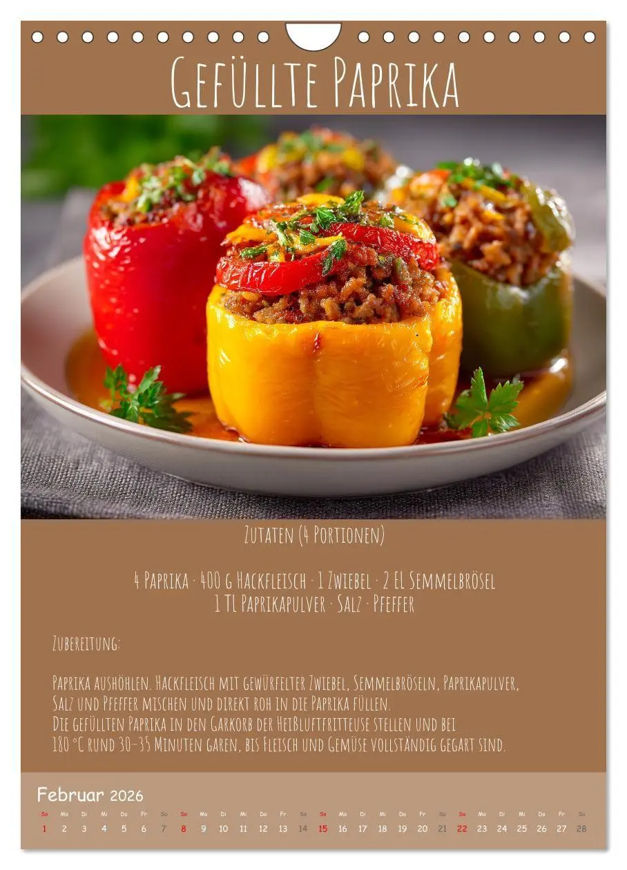Bild: 9783516700695 | REZEPTE - Kochen in der Heißluftfritteuse (Wandkalender 2026 DIN A4...