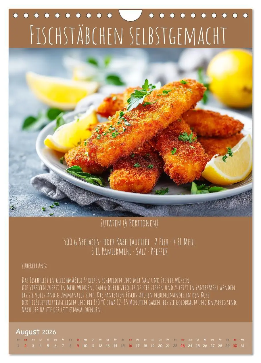 Bild: 9783516700695 | REZEPTE - Kochen in der Heißluftfritteuse (Wandkalender 2026 DIN A4...