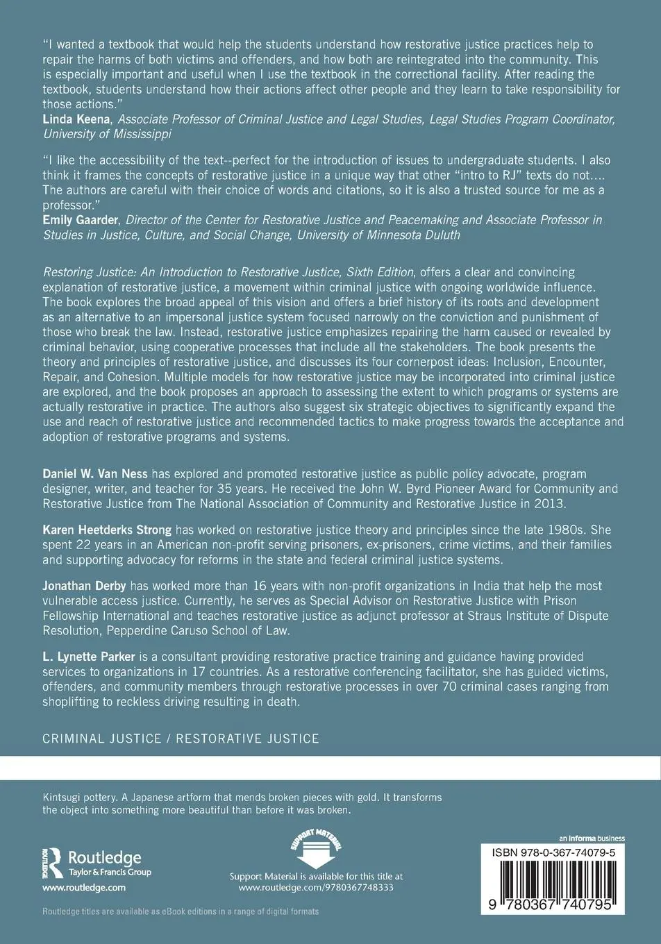 Rückseite: 9780367740795 | Restoring Justice | An Introduction to Restorative Justice | Buch