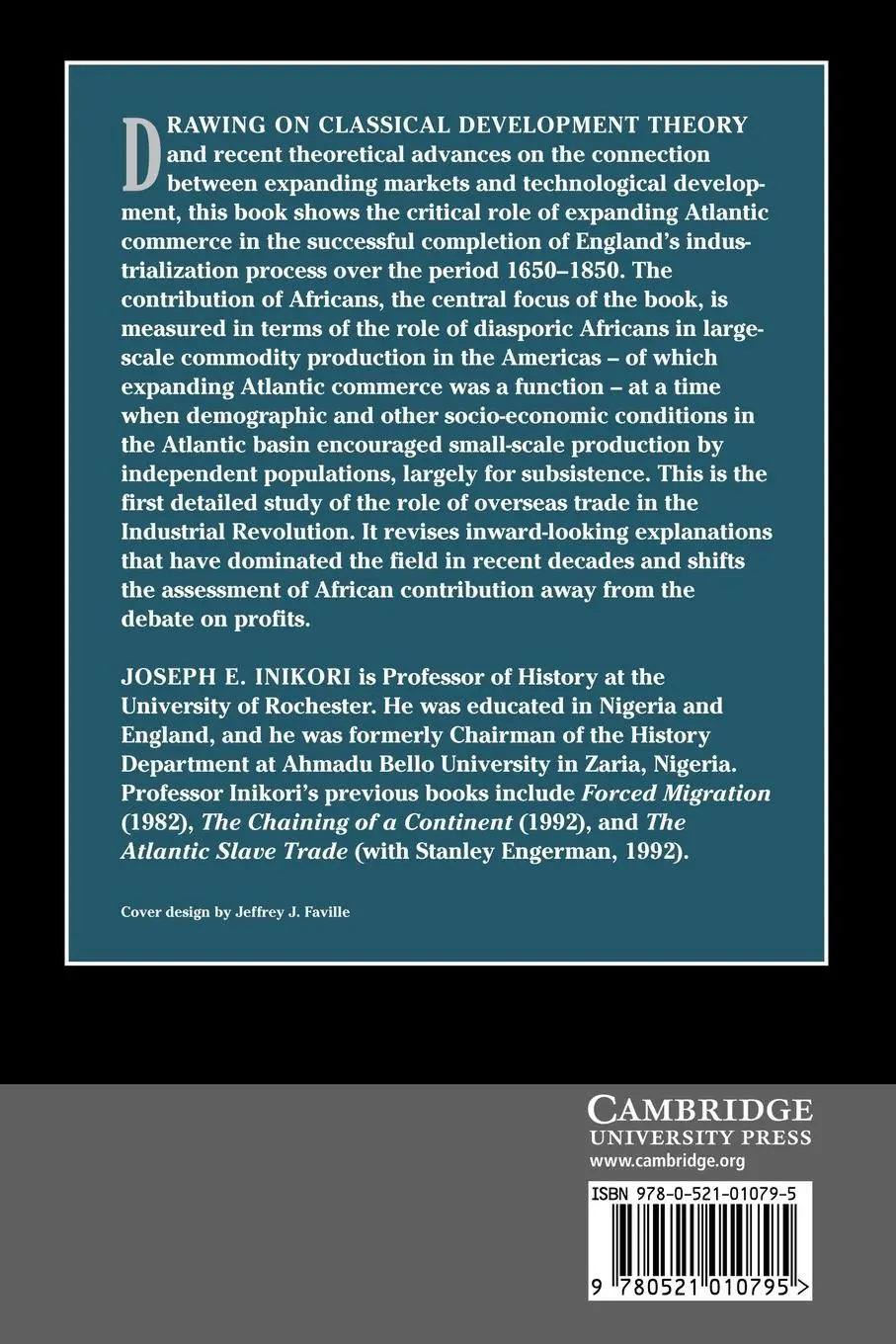 Rückseite: 9780521010795 | Africans and the Industrial Revolution in England | Joseph E. Inikori