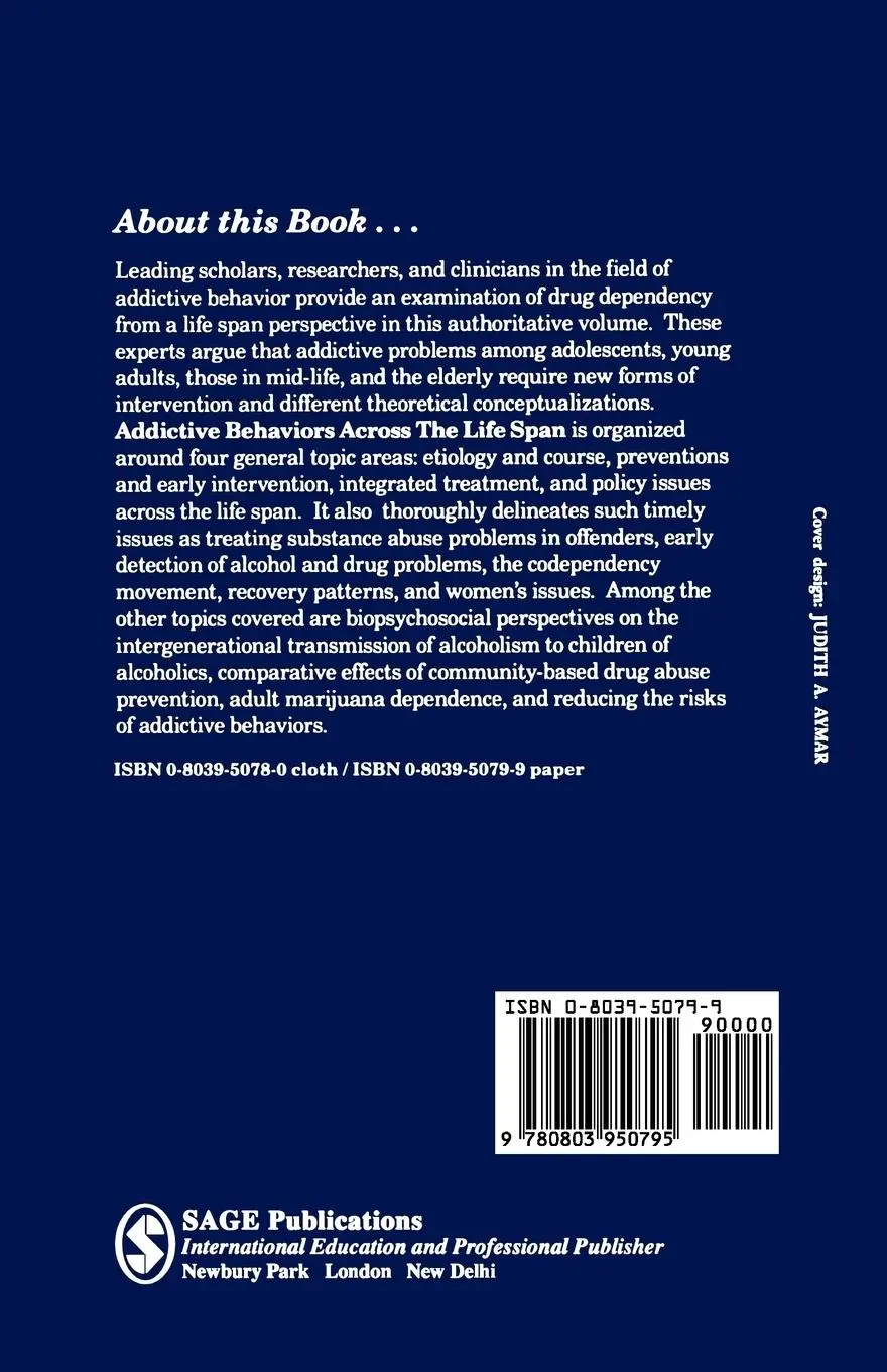 Rückseite: 9780803950795 | Addictive Behaviors Across the Life Span | John S. Baer (u. a.) | Buch
