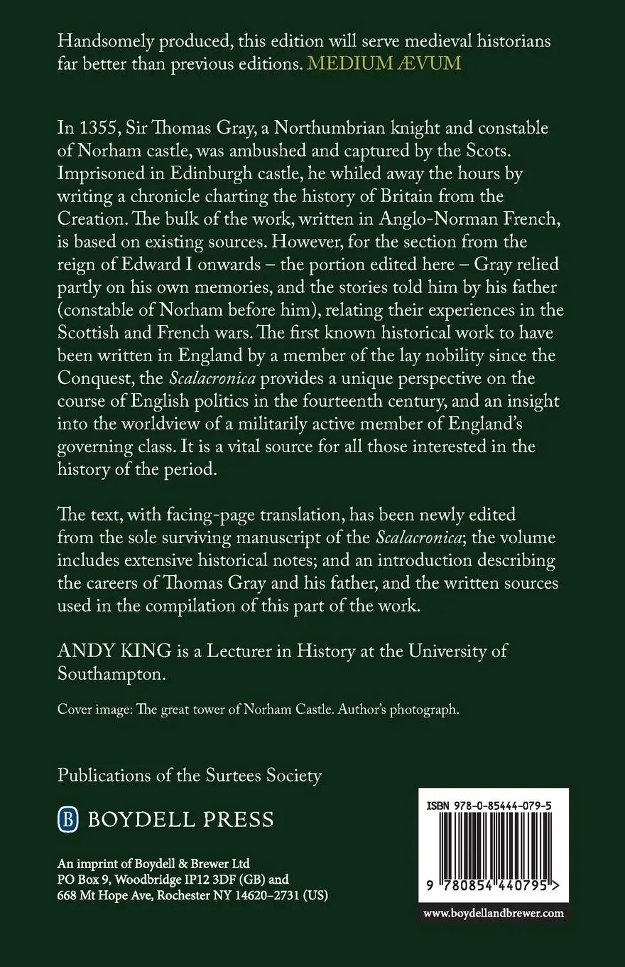 Rückseite: 9780854440795 | Sir Thomas Gray: Scalacronica (1272-1363) | Thomas Gray | Taschenbuch