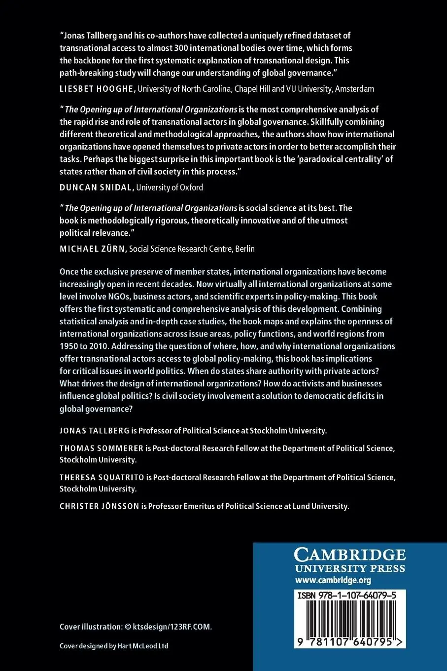 Rückseite: 9781107640795 | The Opening Up of International Organizations | Jonas Tallberg (u. a.)
