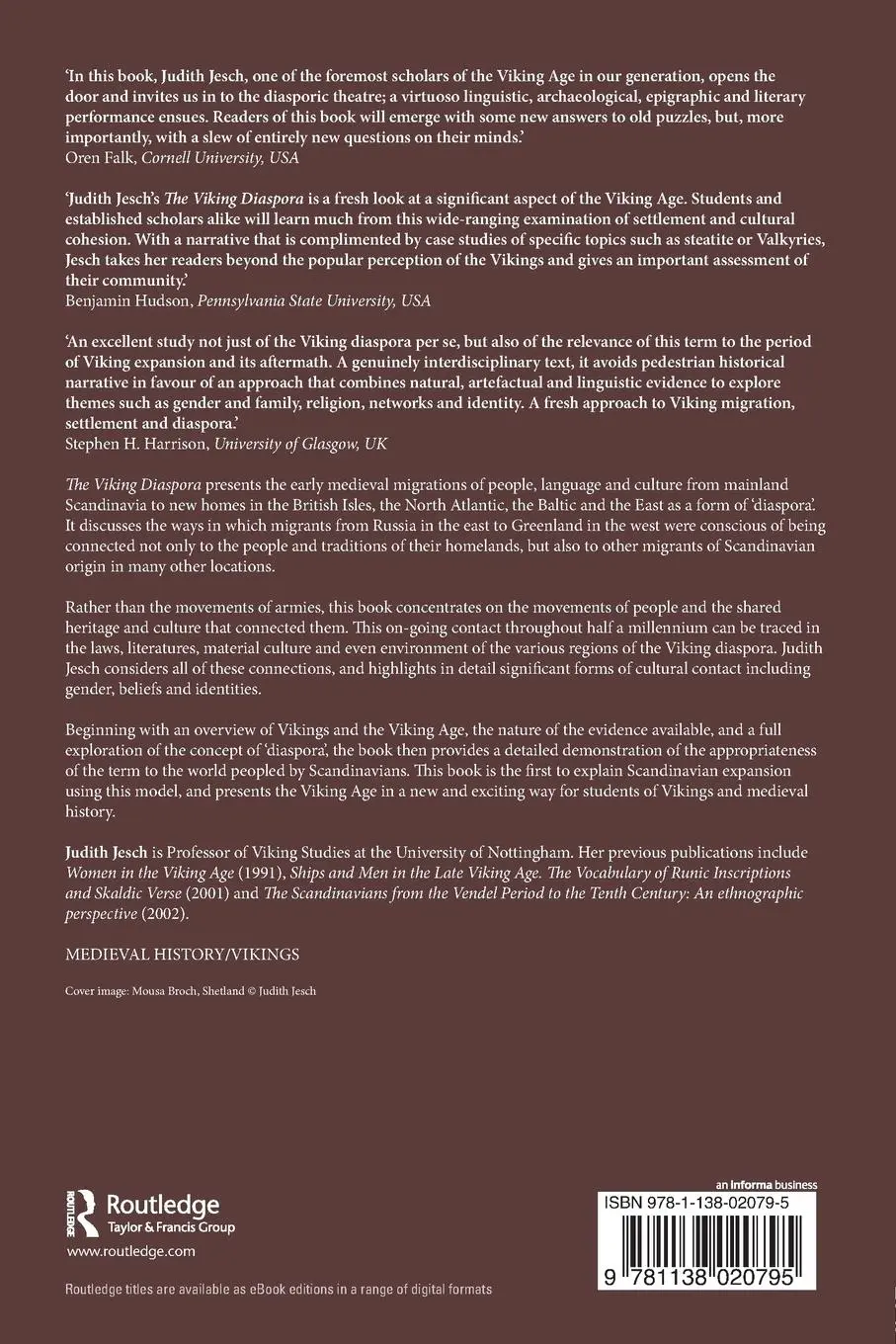 Rückseite: 9781138020795 | The Viking Diaspora | Judith Jesch | Taschenbuch | Englisch | 2015