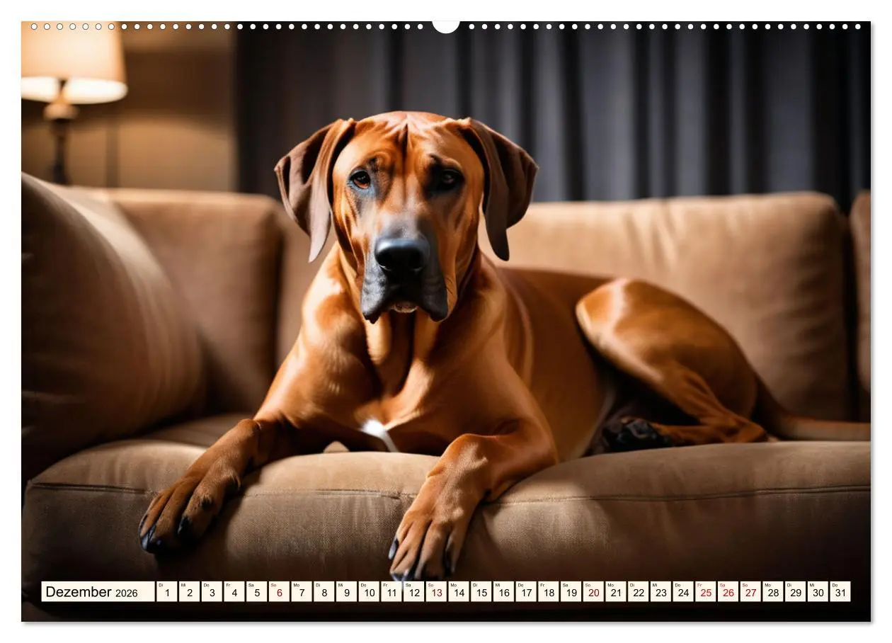 Bild: 9783457390795 | Rhodesian Ridgeback - Athlet mit Rückenkamm (Wandkalender 2026 DIN...