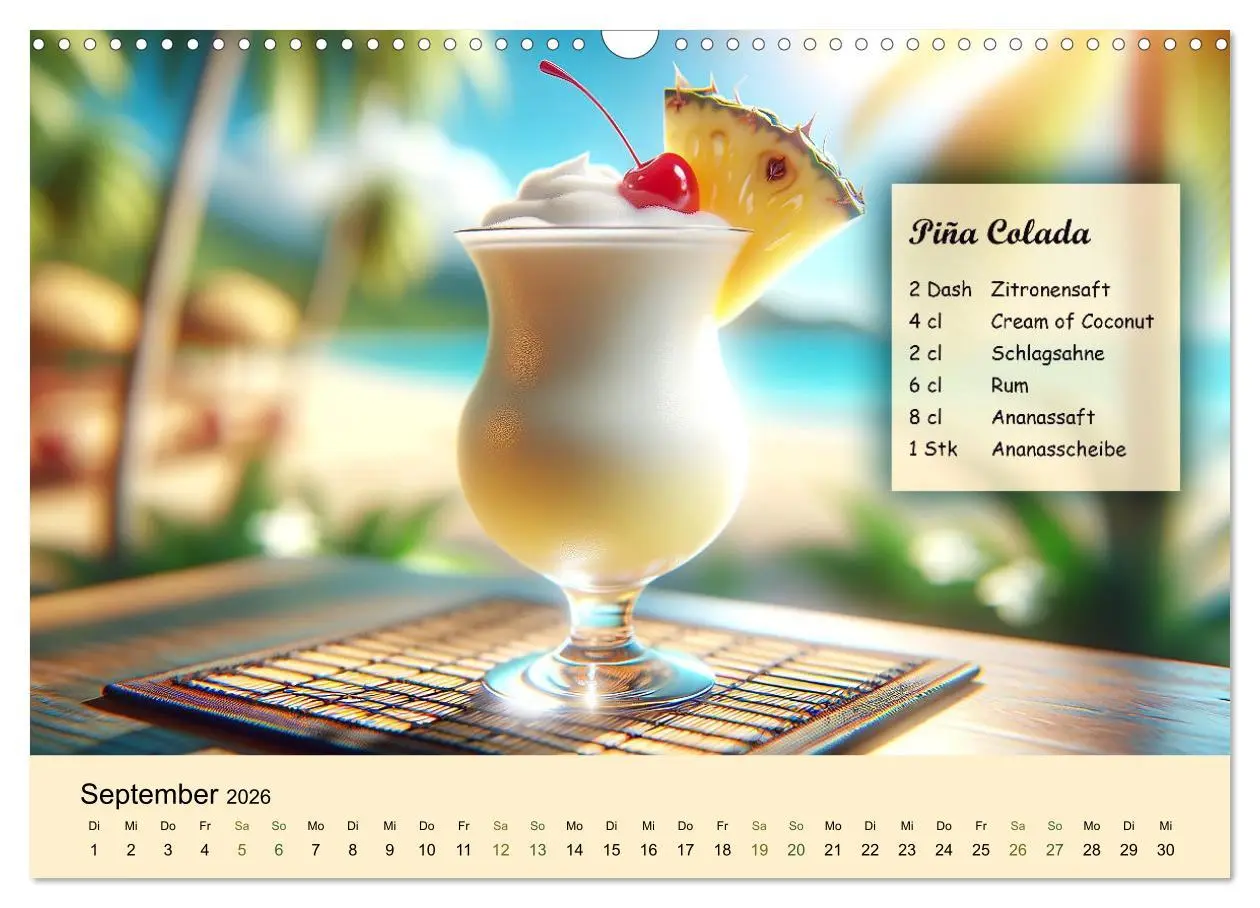 Bild: 9783457460795 | Cocktail-Klassiker (Wandkalender 2026 DIN A3 quer), CALVENDO...
