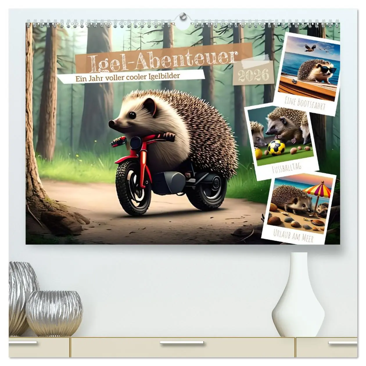 Cover: 9783457530795 | Igel-Abenteuer (hochwertiger Premium Wandkalender 2026 DIN A2...