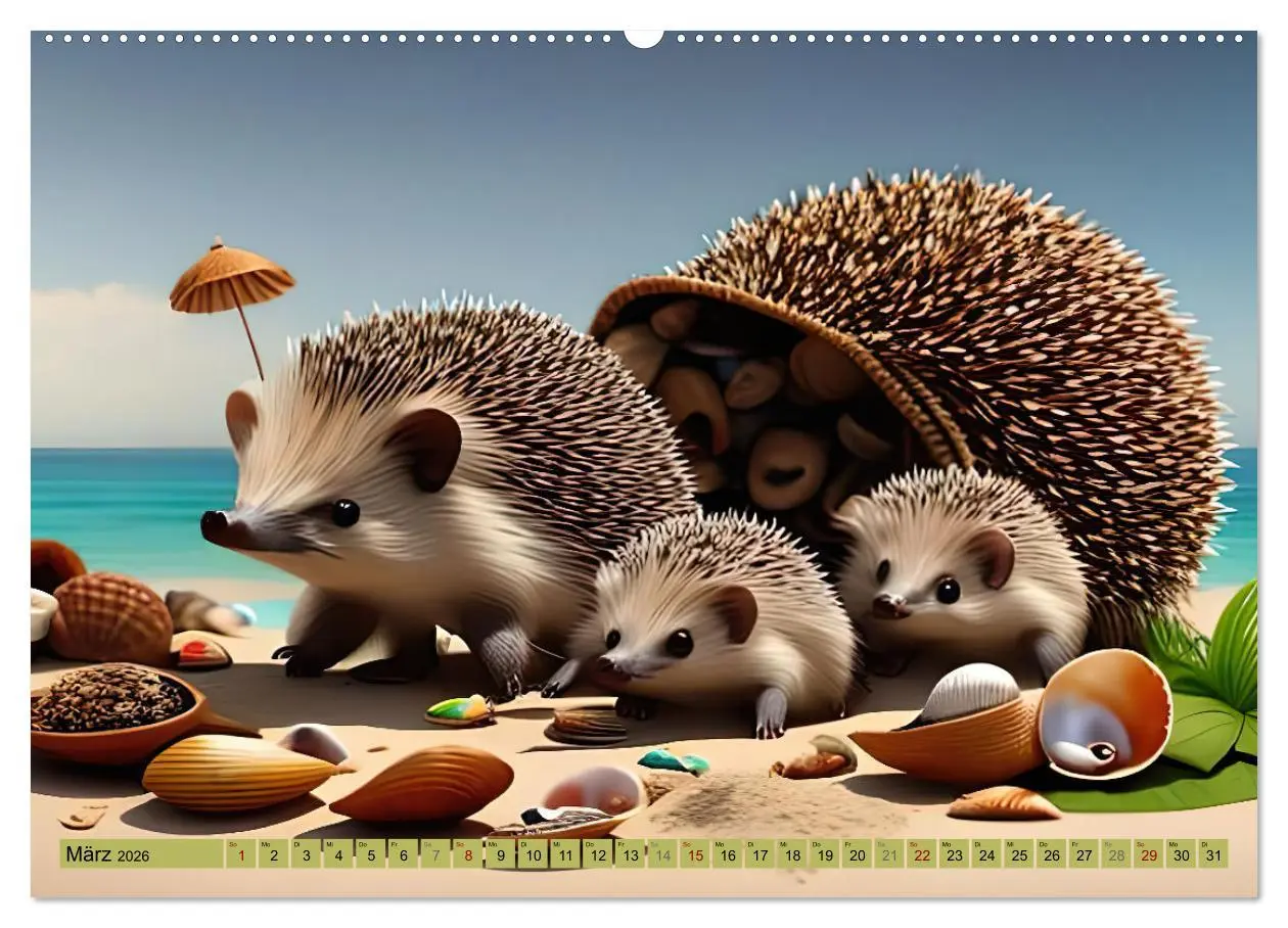 Bild: 9783457530795 | Igel-Abenteuer (hochwertiger Premium Wandkalender 2026 DIN A2...