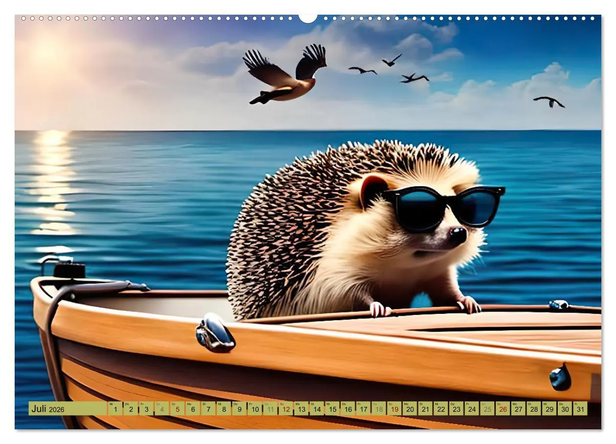 Bild: 9783457530795 | Igel-Abenteuer (hochwertiger Premium Wandkalender 2026 DIN A2...