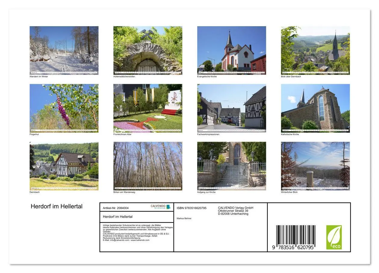 Bild: 9783516620795 | Herdorf im Hellertal (Wandkalender 2026 DIN A4 quer), CALVENDO...
