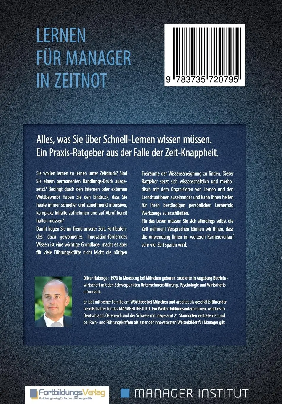 Rückseite: 9783735720795 | Lernen für Manager in Zeitnot | Oliver Haberger | Taschenbuch | 64 S.