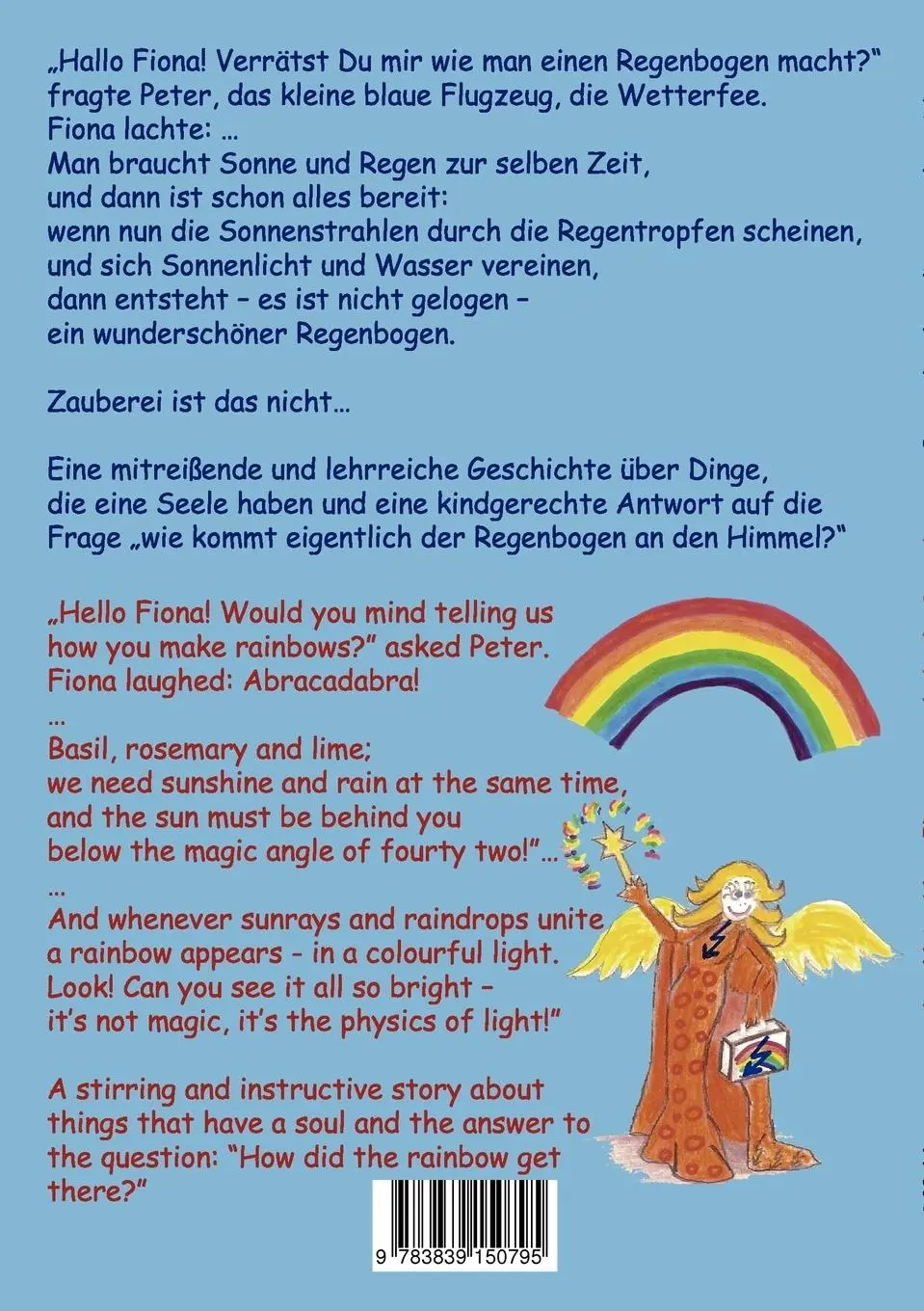 Rückseite: 9783839150795 | Das kleine blaue Flugzeug entdeckt den Regenbogen - Peter the plane...