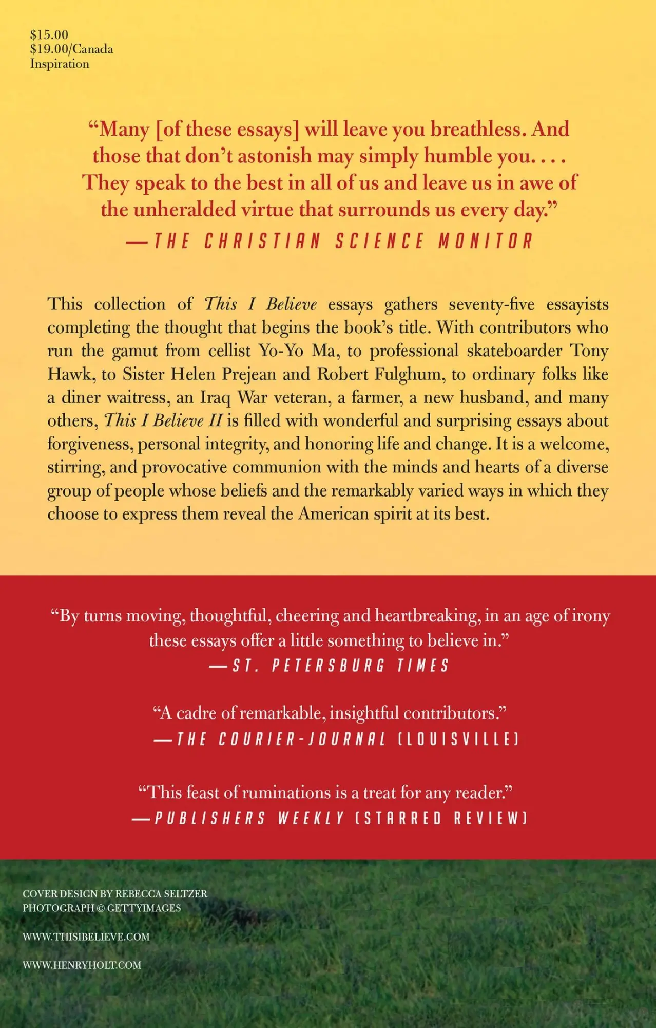Rückseite: 9780805090895 | This I Believe II | Jay Allison | Taschenbuch | Englisch | 2009 | HOLT