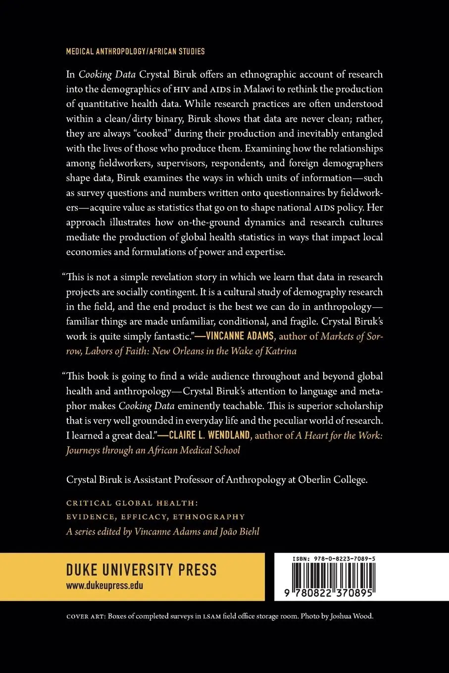 Rückseite: 9780822370895 | Cooking Data | Culture and Politics in an African Research World