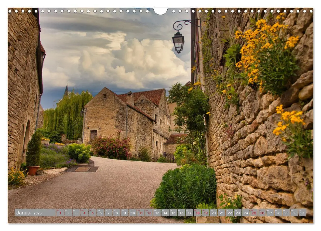 Bild: 9783435050895 | Zauberhaftes Burgund (Wandkalender 2025 DIN A3 quer), CALVENDO...