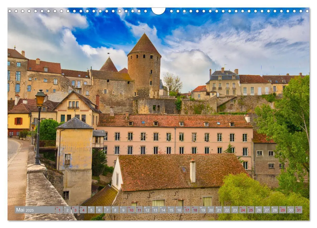 Bild: 9783435050895 | Zauberhaftes Burgund (Wandkalender 2025 DIN A3 quer), CALVENDO...