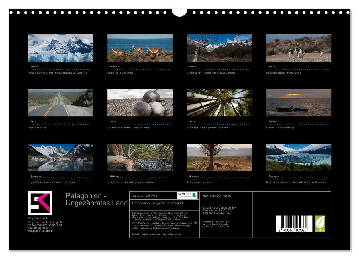 Bild: 9783516160895 | Patagonien - Ungezähmtes Land (Wandkalender 2026 DIN A3 quer),...