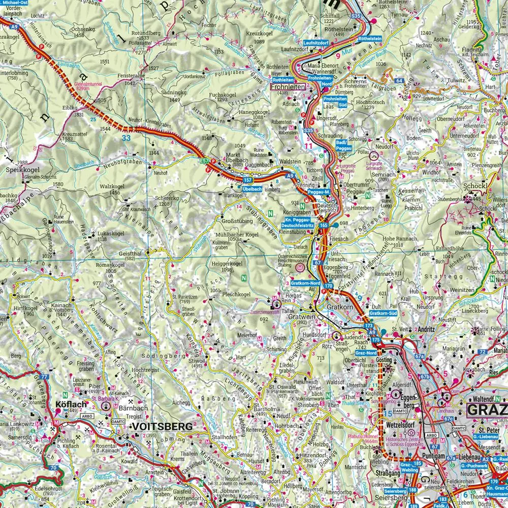 Bild: 9783707920895 | Steiermark, Straßen- und Freizeitkarte 1:200.000, freytag &amp; berndt
