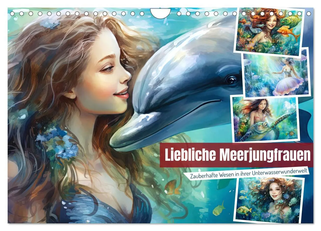Cover: 9783457370995 | Liebliche Meerjungfrauen (Wandkalender 2026 DIN A4 quer), CALVENDO...