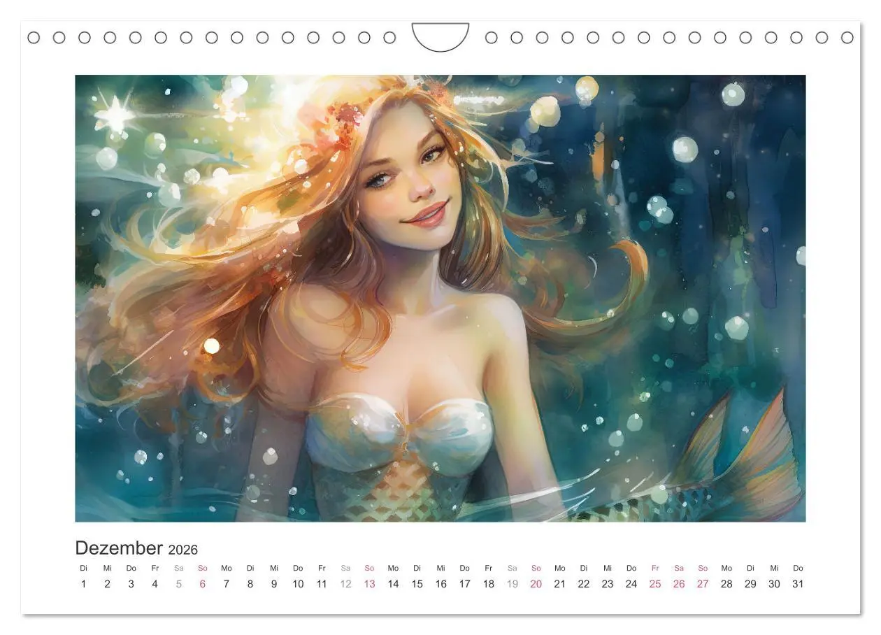 Bild: 9783457370995 | Liebliche Meerjungfrauen (Wandkalender 2026 DIN A4 quer), CALVENDO...