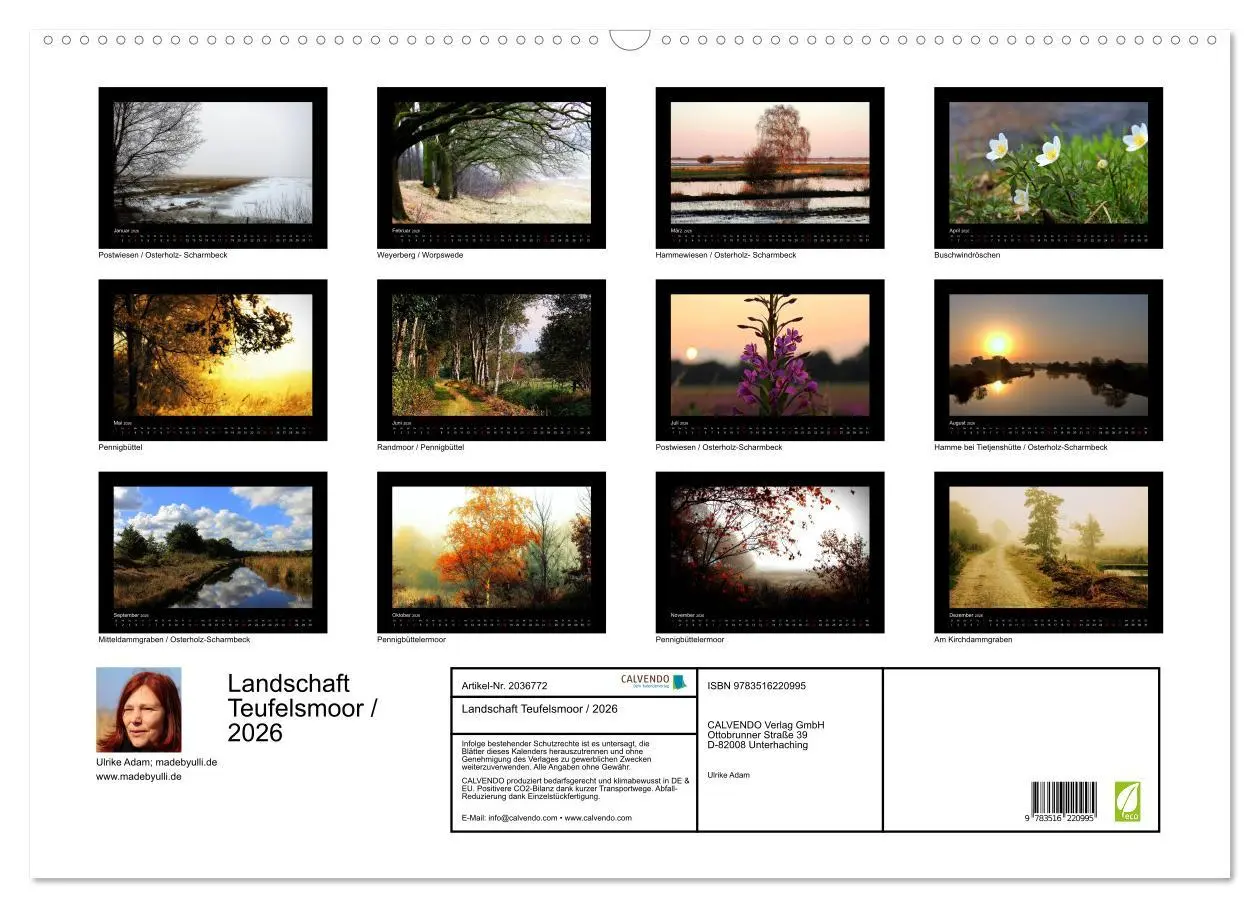 Bild: 9783516220995 | Landschaft Teufelsmoor / 2026 (Wandkalender 2026 DIN A2 quer),...