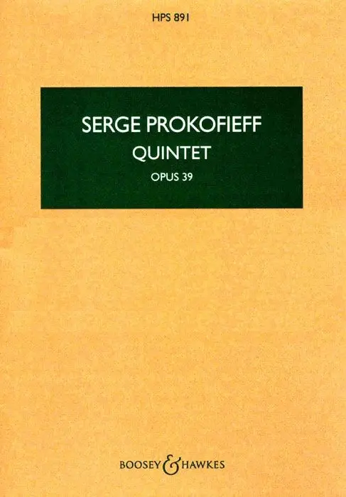 Cover: 9790060020995 | Quintet Op.39 | Sergei Prokofiev | Hawkes Pocket Scores | Buch