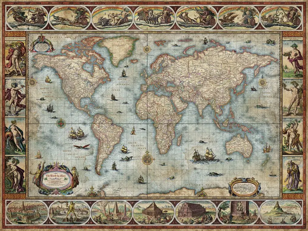 Bild: 4001689301095 | WILLEM BLAEU WORLD, HEYE Puzzle von Adam Shaw | Spiel | 30109 | 2025