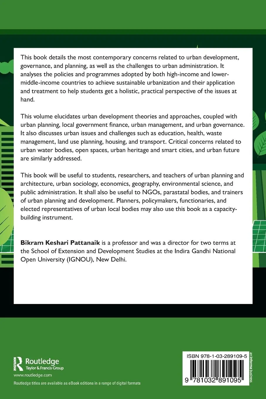 Rückseite: 9781032891095 | Urban Development and Planning | An Introduction | Bikram Pattanaik