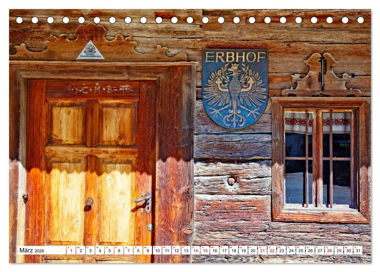 Bild: 9783457401095 | Tiroler Bauernhöfe Mal urig, mal feudal (Tischkalender 2026 DIN A5...