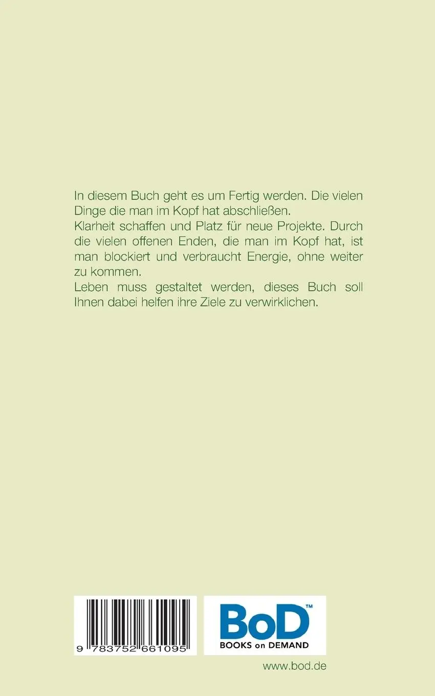 Rückseite: 9783752661095 | Fertig werden | Die Kunst Dinge abzuschließen | Frank Kralemann | Buch