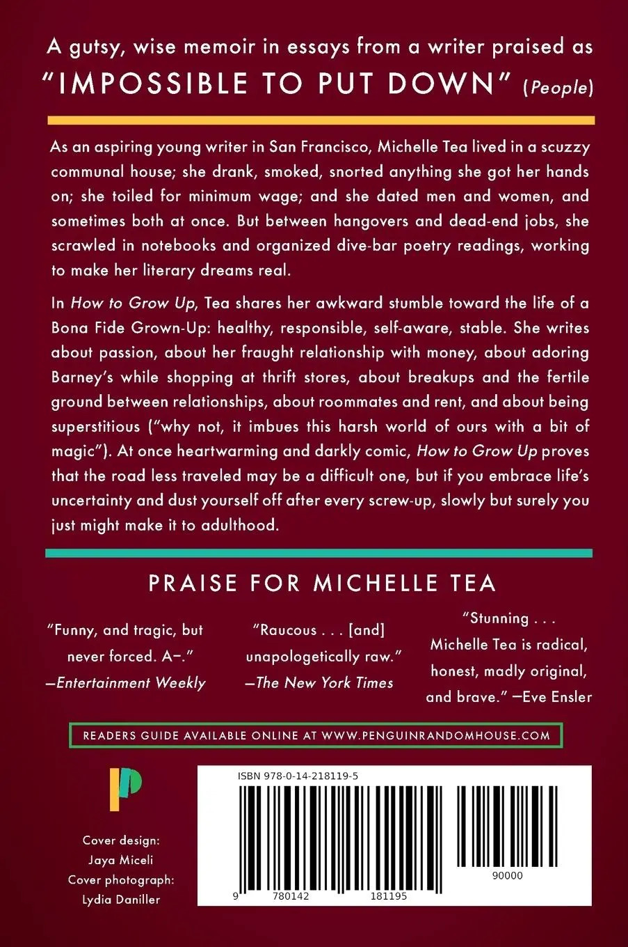 Rückseite: 9780142181195 | How to Grow Up | A Memoir | Michelle Tea | Taschenbuch | Englisch