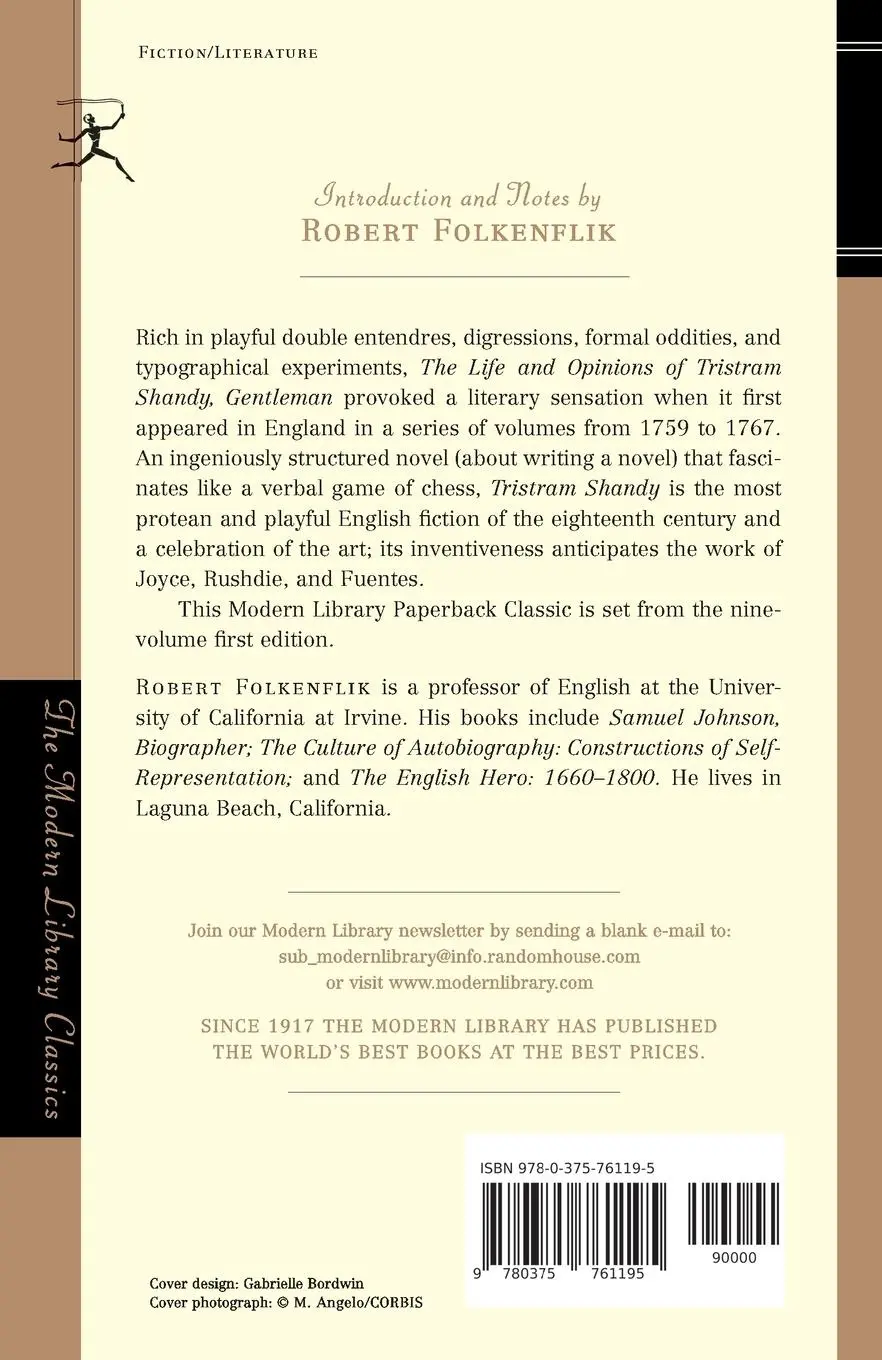 Rückseite: 9780375761195 | The Life and Opinions of Tristram Shandy, Gentleman | Laurence Sterne