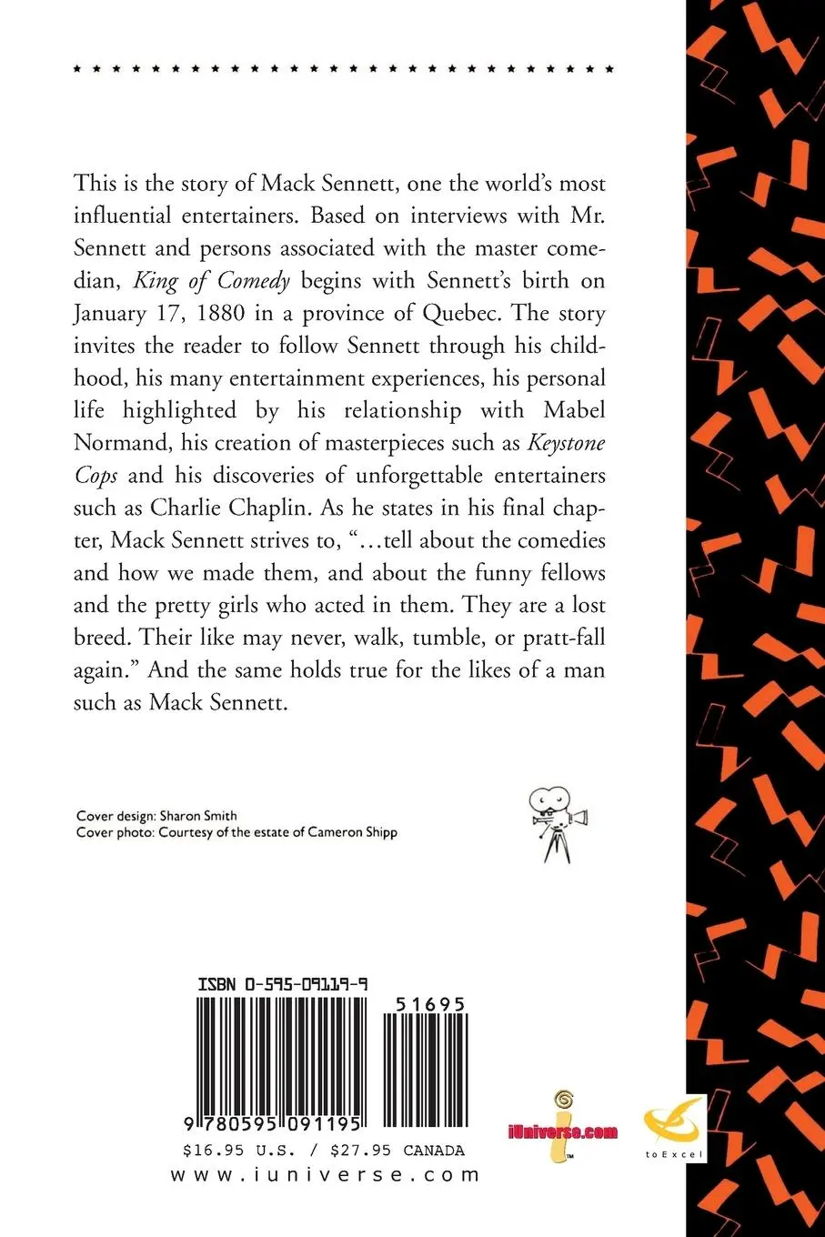 Rückseite: 9780595091195 | King of Comedy | The Lively Arts | Mack Sennett | Taschenbuch | 2000