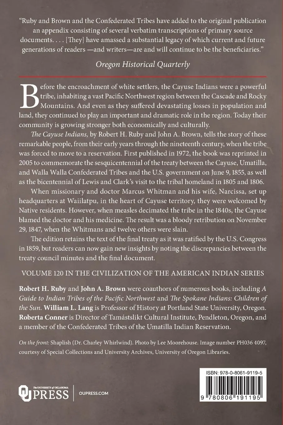 Rückseite: 9780806191195 | The Cayuse Indians | Robert H. Ruby (u. a.) | Taschenbuch | Englisch