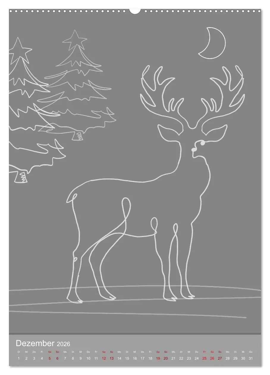Bild: 9783516341195 | Line-Art Variationen (Wandkalender 2026 DIN A2 hoch), CALVENDO...