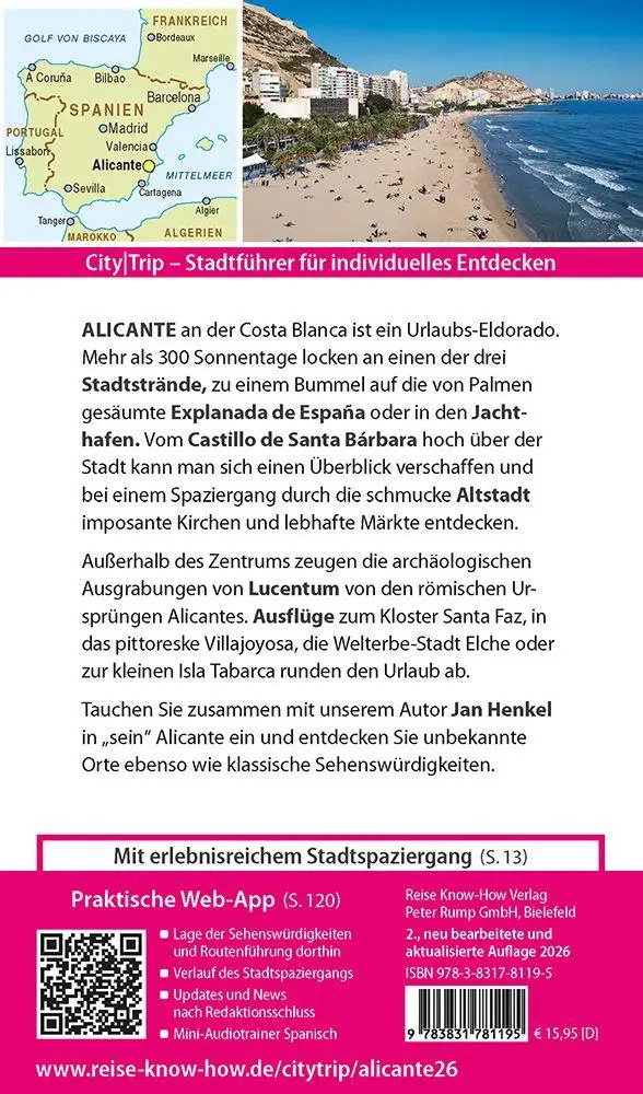 Bild: 9783831781195 | Reise Know-How CityTrip Alicante | Jan Henkel | Taschenbuch | 120 S.