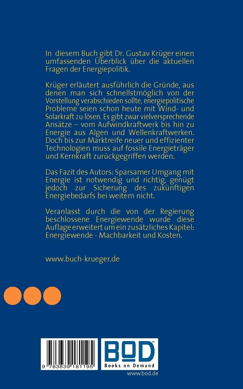 Rückseite: 9783839181195 | Kernkraft - Kohle - Klima Energiewende nachgefragt | Gustav Krüger