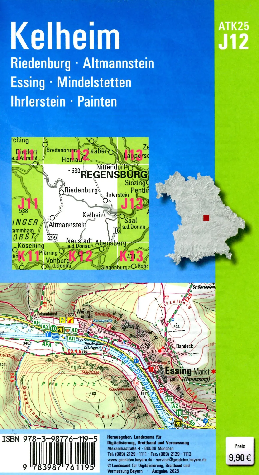 Bild: 9783987761195 | ATK25-J12 Kelheim (Amtliche Topographische Karte 1:25000) | Deutsch