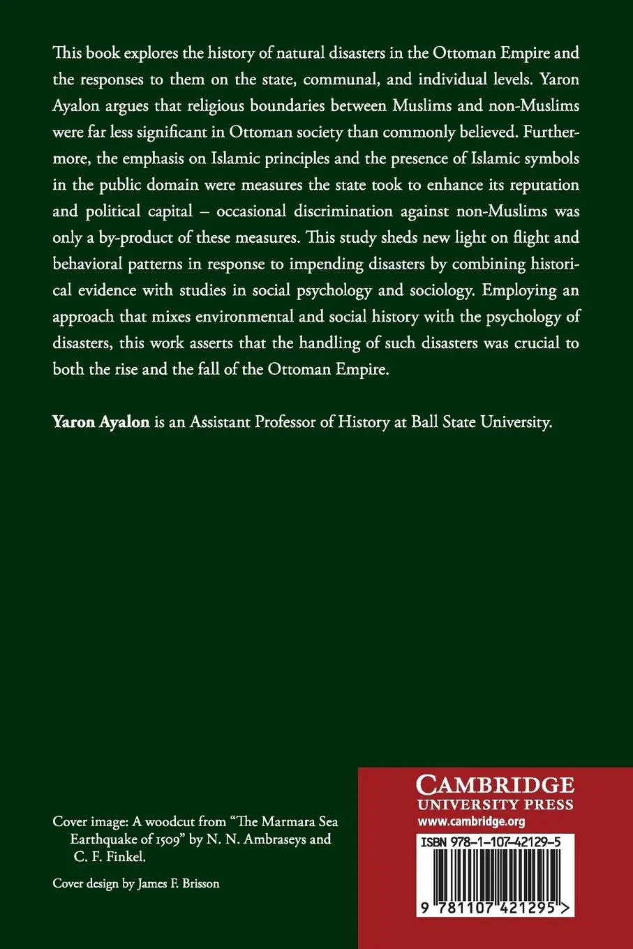 Rückseite: 9781107421295 | Natural Disasters in the Ottoman Empire | Yaron Ayalon | Taschenbuch