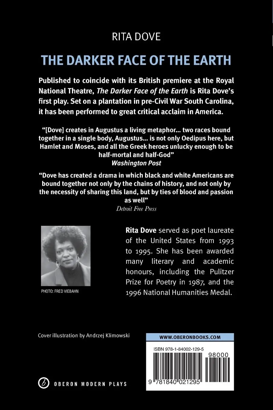 Rückseite: 9781840021295 | The Darker Face of the Earth | Rita Dove | Taschenbuch | Englisch