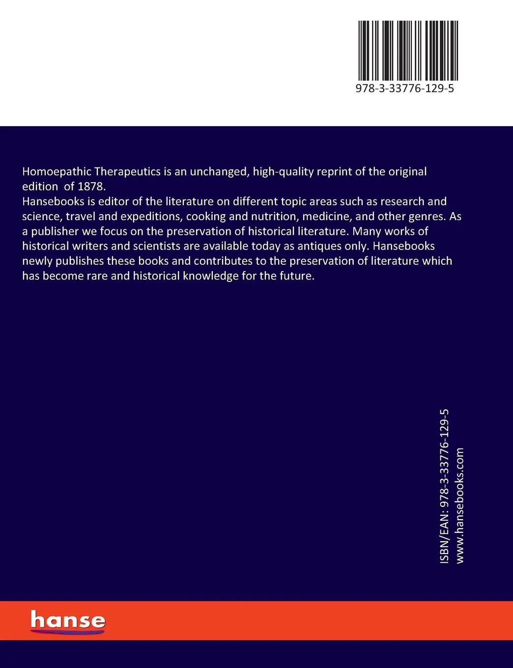 Rückseite: 9783337761295 | Homoepathic Therapeutics | Samuel Lilienthal | Taschenbuch | Paperback