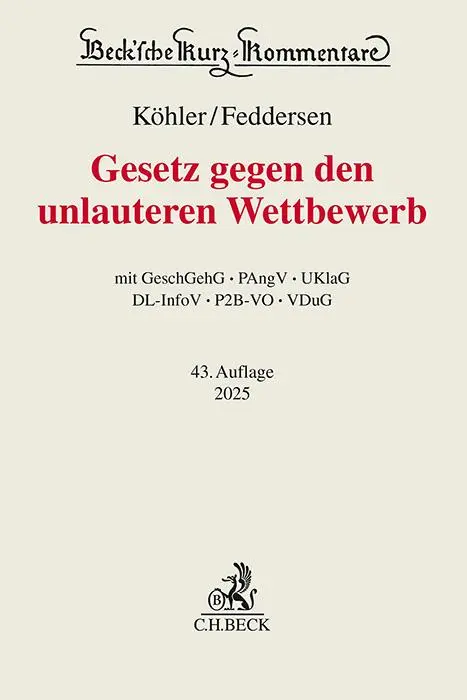 Cover: 9783406821295 | Gesetz gegen den unlauteren Wettbewerb | Helmut Köhler (u. a.) | Buch